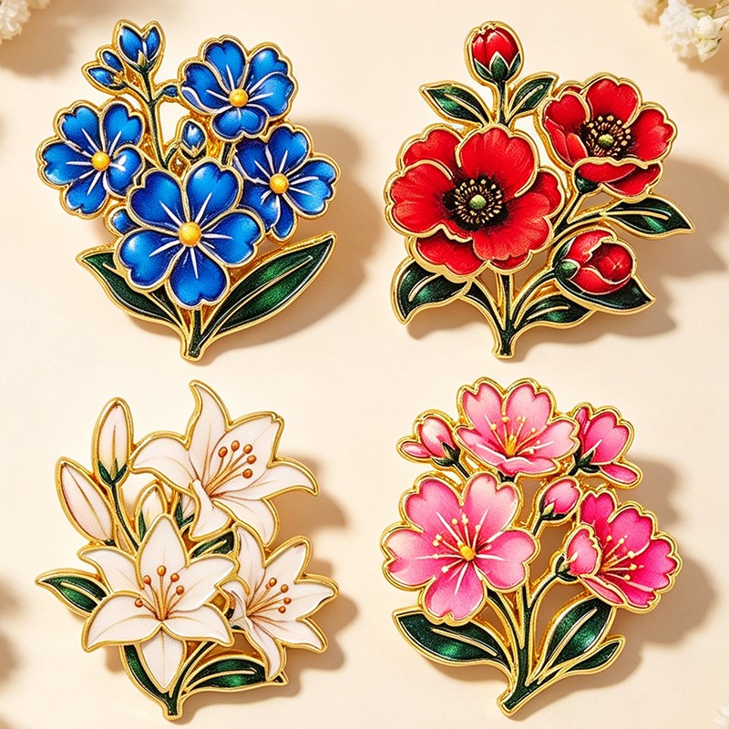 Cute Vintage Colorful Floral E - Vintage Item recension och pris